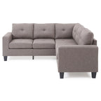 Glory Furniture Divano Sezionale in Tessuto Twill Newbury – Seduta con Molle Insacchettate, Larghezza 82", Ideale per Spazi Piccoli