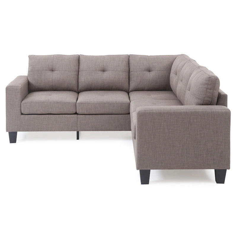 Glory Furniture Divano Sezionale in Tessuto Twill Newbury – Seduta con Molle Insacchettate, Larghezza 82", Ideale per Spazi Piccoli