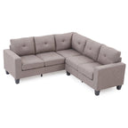 Glory Furniture Divano Sezionale in Tessuto Twill Newbury – Seduta con Molle Insacchettate, Larghezza 82", Ideale per Spazi Piccoli