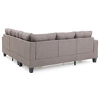 Glory Furniture Divano Sezionale in Tessuto Twill Newbury – Seduta con Molle Insacchettate, Larghezza 82", Ideale per Spazi Piccoli