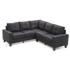 Glory Furniture Divano Sezionale in Tessuto Twill Newbury – Seduta con Molle Insacchettate, Larghezza 82", Ideale per Spazi Piccoli