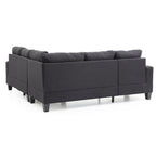 Glory Furniture Divano Sezionale in Tessuto Twill Newbury – Seduta con Molle Insacchettate, Larghezza 82", Ideale per Spazi Piccoli