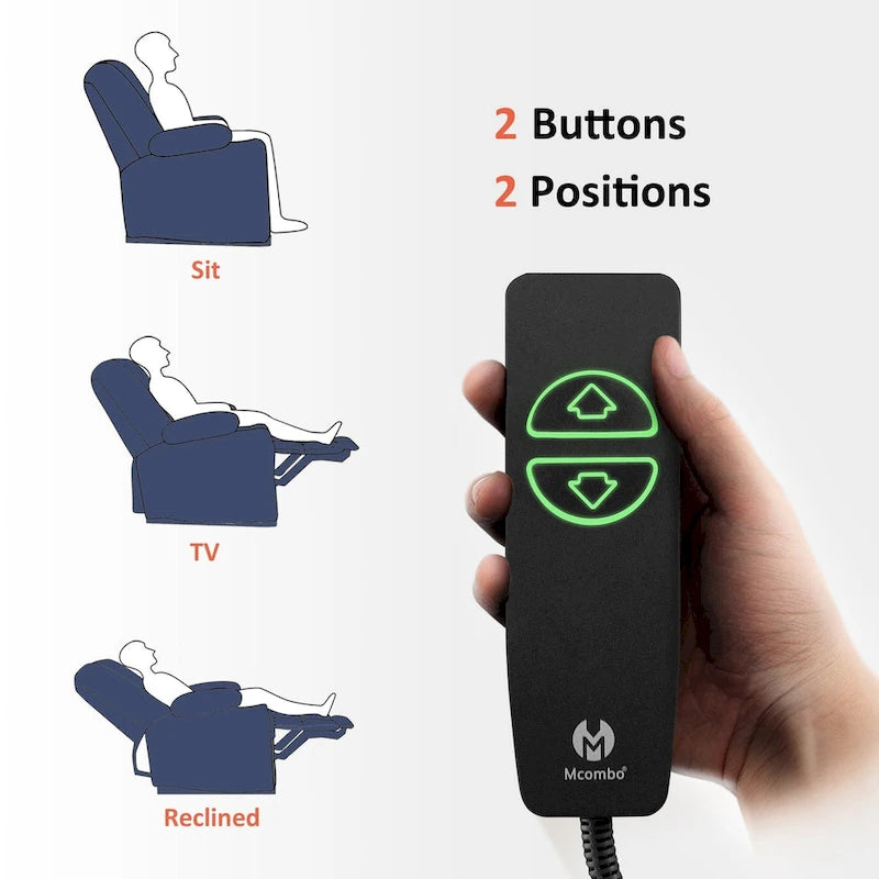Poltrona reclinabile elettrica con calore e massaggio – 6 punti di vibrazione, porte USB, portabicchieri, 145 kg