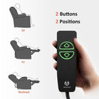 Poltrona reclinabile elettrica con calore e massaggio – 6 punti di vibrazione, porte USB, portabicchieri, 145 kg