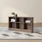 Testata libreria a 6 scomparti in stile transizionale per letti singoli e matrimoniali – Finitura noce o rovere bianco