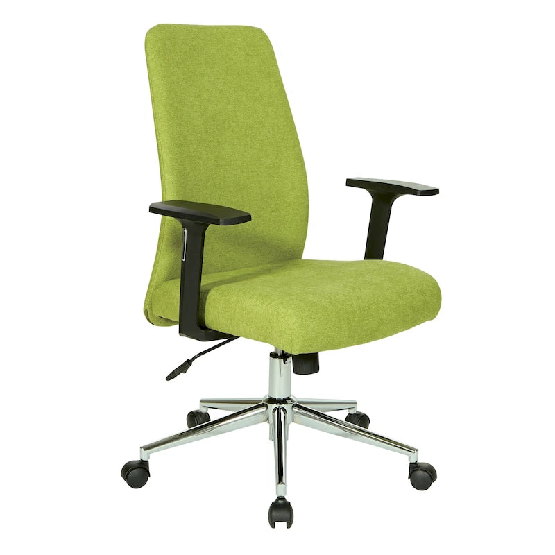 Sedia da ufficio Evanston High-Back – Supporto lombare integrato, inclinazione bloccabile, base cromata, rotelle per carichi pesanti