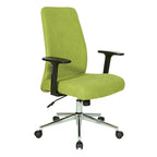 Sedia da ufficio Evanston High-Back – Supporto lombare integrato, inclinazione bloccabile, base cromata, rotelle per carichi pesanti