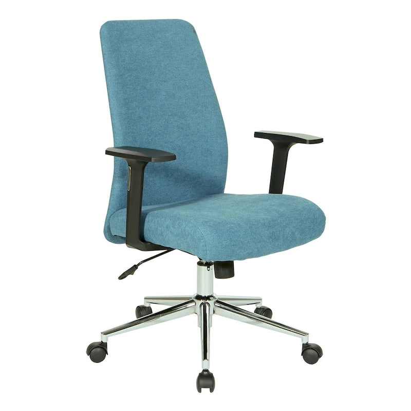 Sedia da ufficio Evanston High-Back – Supporto lombare integrato, inclinazione bloccabile, base cromata, rotelle per carichi pesanti