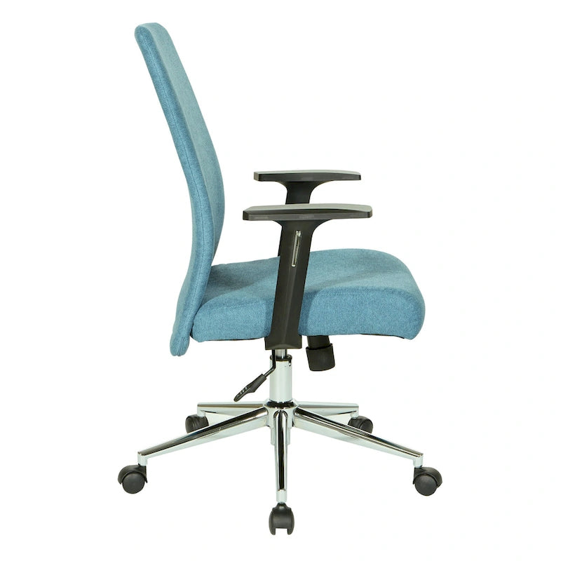 Sedia da ufficio Evanston High-Back – Supporto lombare integrato, inclinazione bloccabile, base cromata, rotelle per carichi pesanti