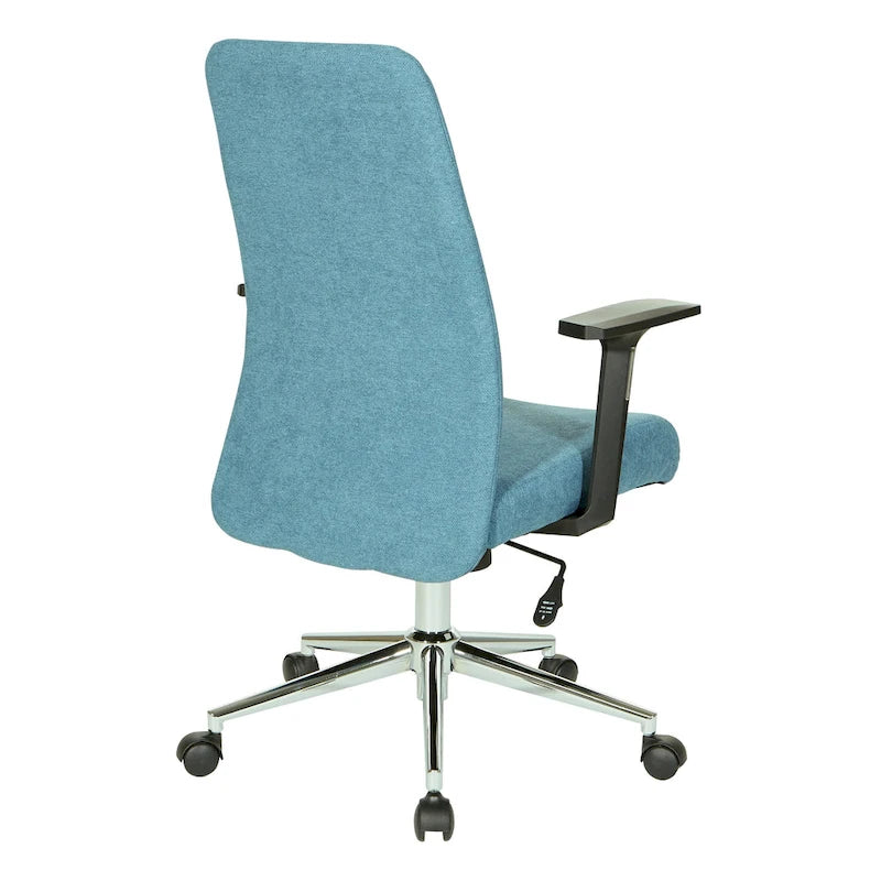 Sedia da ufficio Evanston High-Back – Supporto lombare integrato, inclinazione bloccabile, base cromata, rotelle per carichi pesanti
