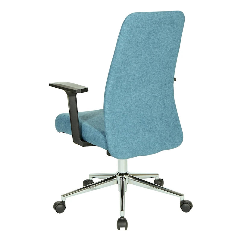 Sedia da ufficio Evanston High-Back – Supporto lombare integrato, inclinazione bloccabile, base cromata, rotelle per carichi pesanti