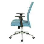 Sedia da ufficio Evanston High-Back – Supporto lombare integrato, inclinazione bloccabile, base cromata, rotelle per carichi pesanti