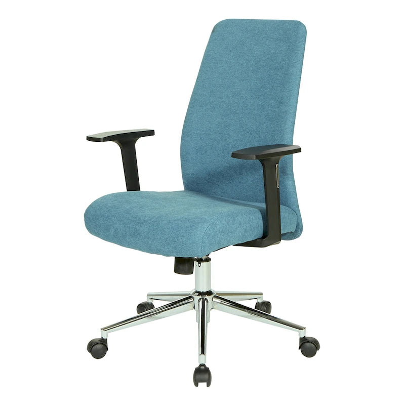 Sedia da ufficio Evanston High-Back – Supporto lombare integrato, inclinazione bloccabile, base cromata, rotelle per carichi pesanti