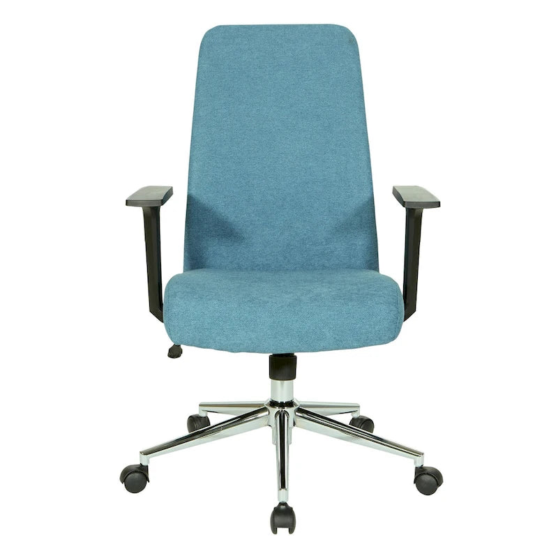 Sedia da ufficio Evanston High-Back – Supporto lombare integrato, inclinazione bloccabile, base cromata, rotelle per carichi pesanti