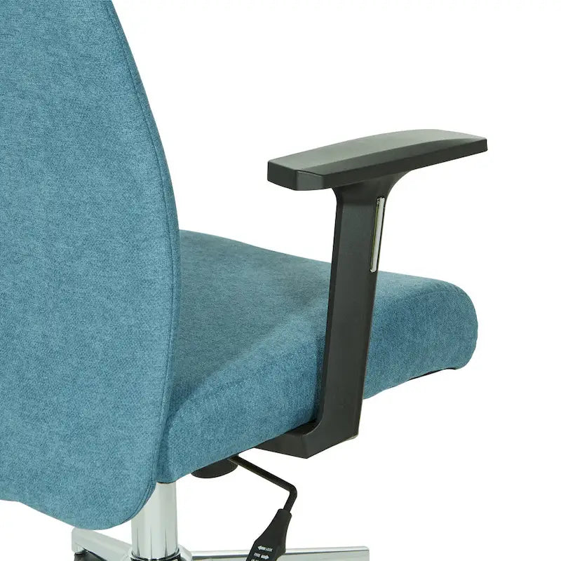 Sedia da ufficio Evanston High-Back – Supporto lombare integrato, inclinazione bloccabile, base cromata, rotelle per carichi pesanti