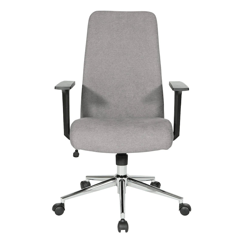 Sedia da ufficio Evanston High-Back – Supporto lombare integrato, inclinazione bloccabile, base cromata, rotelle per carichi pesanti