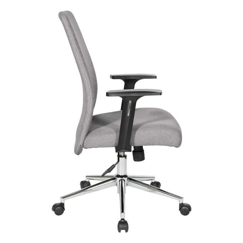 Sedia da ufficio Evanston High-Back – Supporto lombare integrato, inclinazione bloccabile, base cromata, rotelle per carichi pesanti