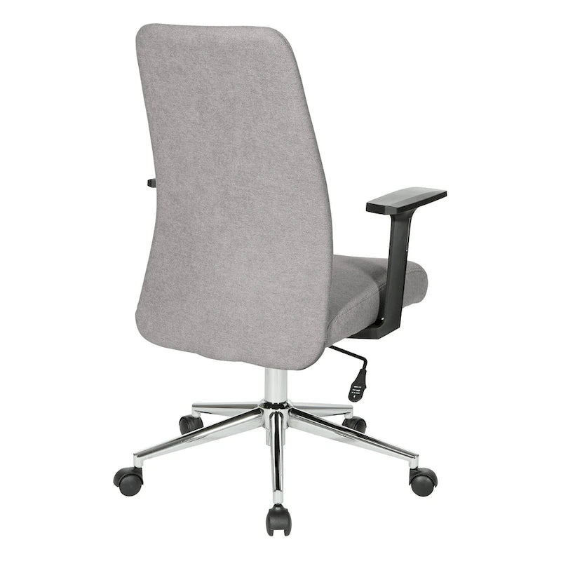 Sedia da ufficio Evanston High-Back – Supporto lombare integrato, inclinazione bloccabile, base cromata, rotelle per carichi pesanti