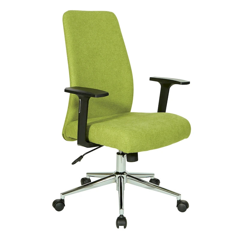 Sedia da ufficio Evanston High-Back – Supporto lombare integrato, inclinazione bloccabile, base cromata, rotelle per carichi pesanti