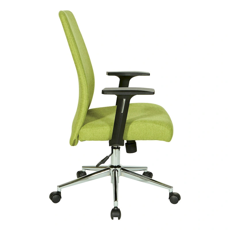 Sedia da ufficio Evanston High-Back – Supporto lombare integrato, inclinazione bloccabile, base cromata, rotelle per carichi pesanti