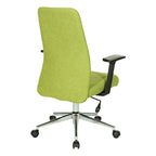 Sedia da ufficio Evanston High-Back – Supporto lombare integrato, inclinazione bloccabile, base cromata, rotelle per carichi pesanti