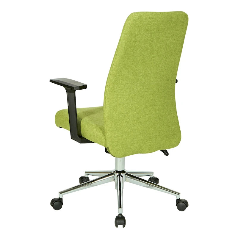 Sedia da ufficio Evanston High-Back – Supporto lombare integrato, inclinazione bloccabile, base cromata, rotelle per carichi pesanti