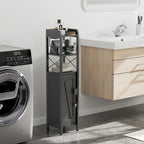 Colonna bagno alta con portarotolo integrato – 3 ripiani aperti, armadietto chiuso, 80 cm di altezza, 4 colori