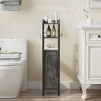 Colonna bagno alta con portarotolo integrato – 3 ripiani aperti, armadietto chiuso, 80 cm di altezza, 4 colori