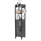 Colonna bagno alta con portarotolo integrato – 3 ripiani aperti, armadietto chiuso, 80 cm di altezza, 4 colori