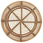 Tavolino da caffè Lockie in rattan rotondo – Scultura a sfera naturale, leggero e portatile, 76 cm L