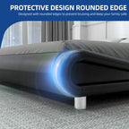 Letto King con luci LED – RGB telecomandato, stazione di ricarica integrata, testiera regolabile a 120°, capacità 500 kg