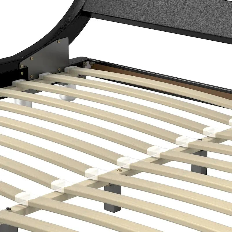 Letto King con luci LED – RGB telecomandato, stazione di ricarica integrata, testiera regolabile a 120°, capacità 500 kg