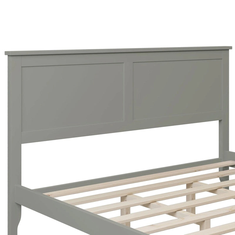 Letto moderno matrimoniale in legno massello di pino – 270 kg di capacità, senza rete a doghe, 10 doghe, 19,8 cm di spazio da terra