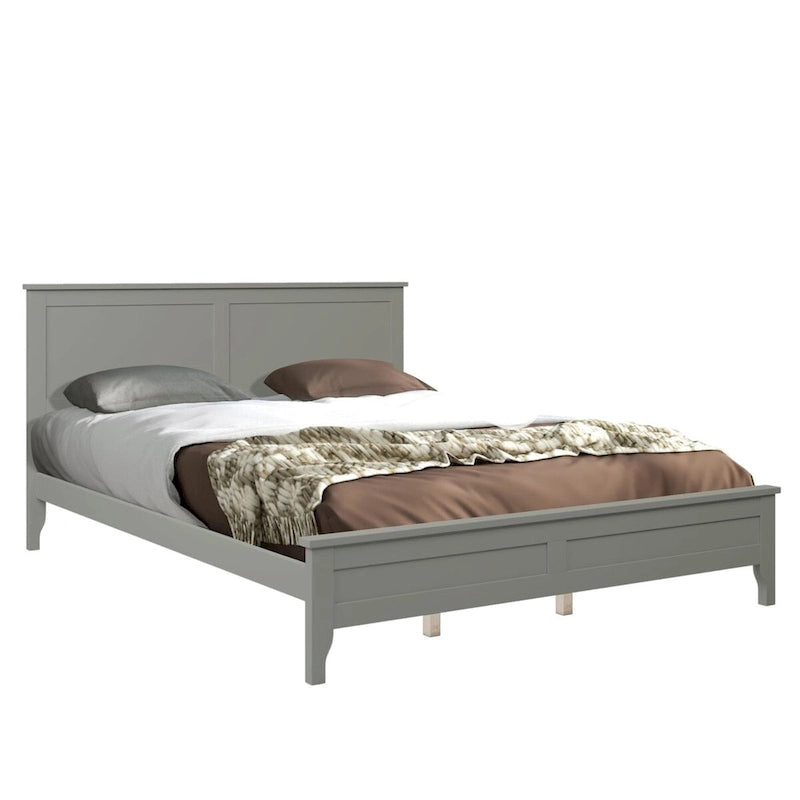 Letto moderno matrimoniale in legno massello di pino – 270 kg di capacità, senza rete a doghe, 10 doghe, 19,8 cm di spazio da terra