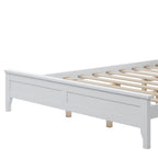 Letto moderno matrimoniale in legno massello di pino – 270 kg di capacità, senza rete a doghe, 10 doghe, 19,8 cm di spazio da terra