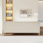 Divano Chesterfield in velluto da 210 cm – Cuscini a molla ad alto rimbalzo, gambe in metallo dorato, borse seduta rimovibili