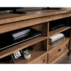 Mobile angolare porta TV e Credenza multimediale Palladia – Adatto a TV fino a 60", finitura Rovere Ghiaccio