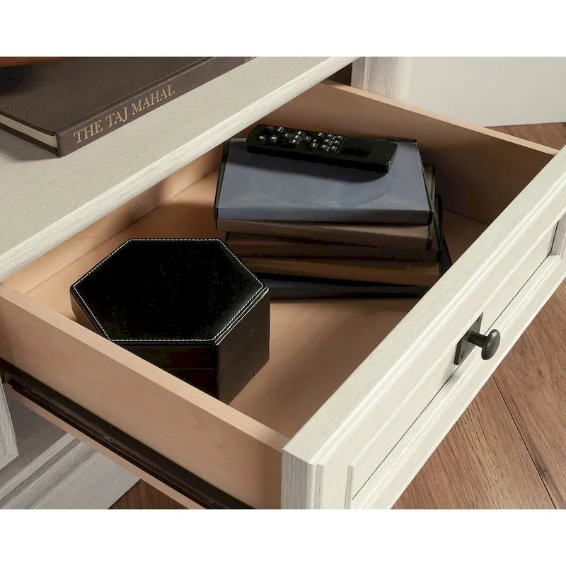 Mobile angolare porta TV e Credenza multimediale Palladia – Adatto a TV fino a 60", finitura Rovere Ghiaccio