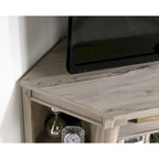 Mobile angolare porta TV e Credenza multimediale Palladia – Adatto a TV fino a 60", finitura Rovere Ghiaccio