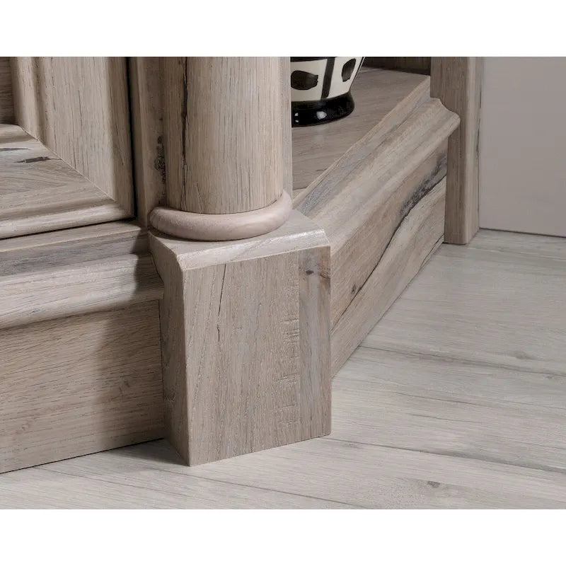 Mobile angolare porta TV e Credenza multimediale Palladia – Adatto a TV fino a 60", finitura Rovere Ghiaccio