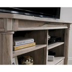 Mobile angolare porta TV e Credenza multimediale Palladia – Adatto a TV fino a 60", finitura Rovere Ghiaccio