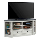 Mobile angolare porta TV e Credenza multimediale Palladia – Adatto a TV fino a 60", finitura Rovere Ghiaccio
