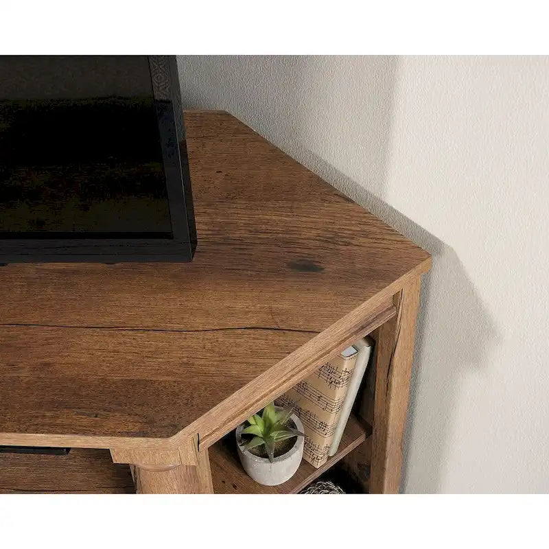 Mobile angolare porta TV e Credenza multimediale Palladia – Adatto a TV fino a 60", finitura Rovere Ghiaccio
