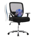 Sedia da ufficio ergonomica in rete per persone robuste e alte – 225 kg, braccioli 4D, reclinazione a 135°, certificata SGS e BIFMA