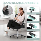 Sedia da ufficio ergonomica in rete per persone robuste e alte – 225 kg, braccioli 4D, reclinazione a 135°, certificata SGS e BIFMA