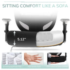Sedia da ufficio ergonomica in rete per persone robuste e alte – 225 kg, braccioli 4D, reclinazione a 135°, certificata SGS e BIFMA